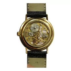 Mechanical \"Bucherer\" \"Skeleton\" watch with a gold case